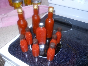 A batch of brightly colored Datil Devil Sauce. Photo credit: Words Etc.